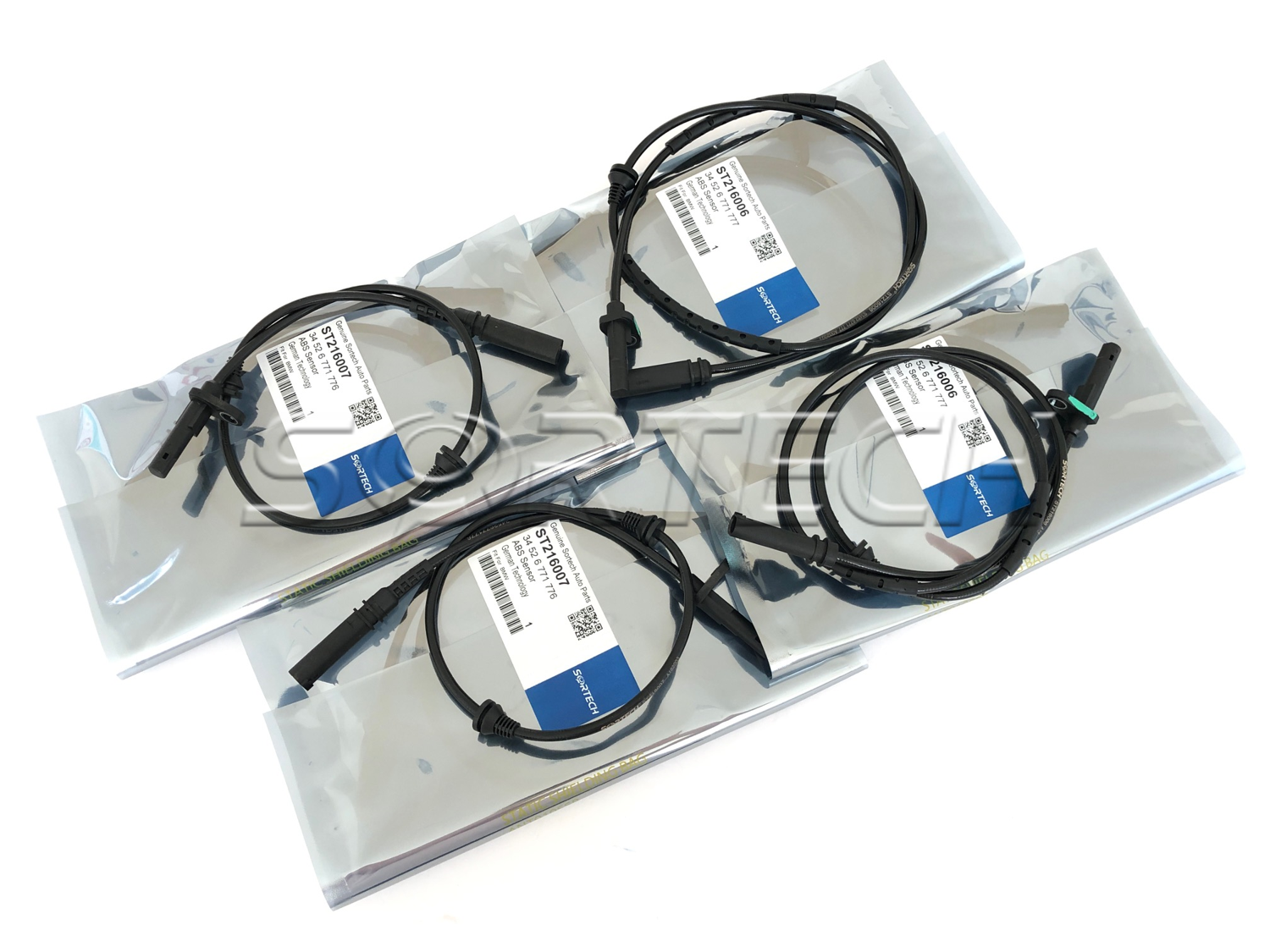 4pcs Front and Rear L&R RABS Speed Sensor for BMW 34526771776 34526771777 X5 X6