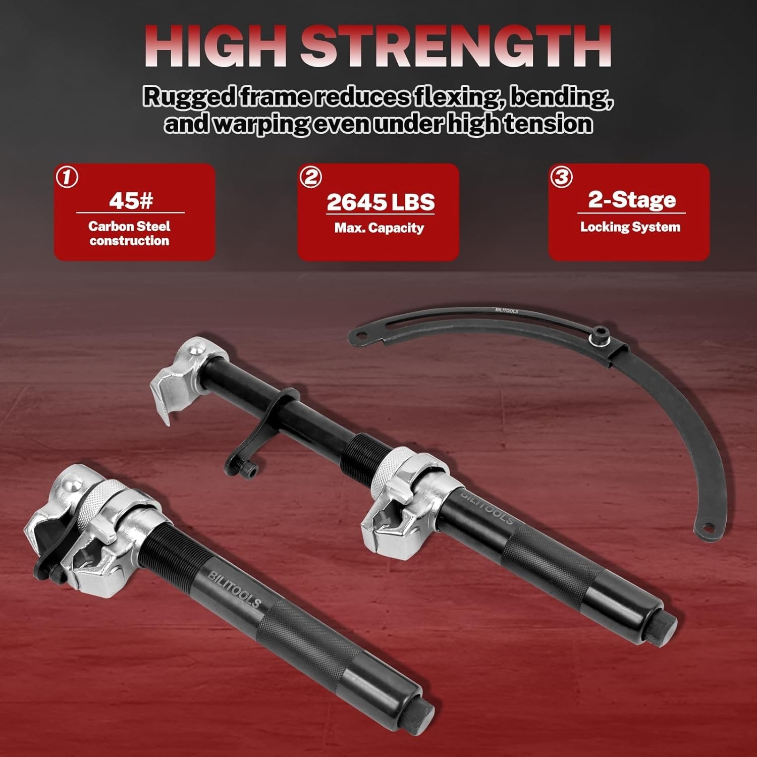 2-Piece Coil Spring Compressor Tool Heavy Duty Macpherson Strut Spring Compre...