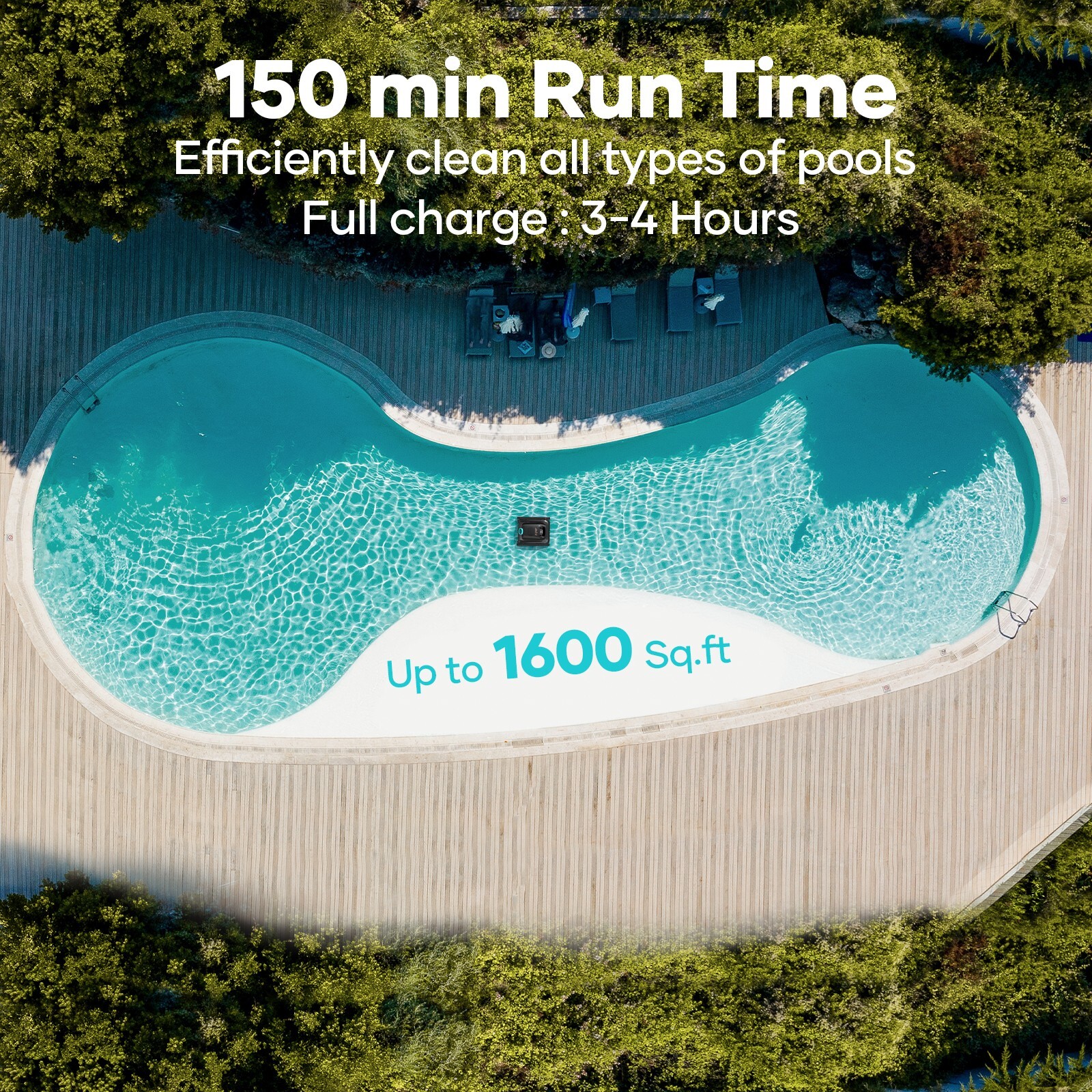 Aiper Scuba S1 Cordless Robotic Pool Cleaner Pool Vacuum for Inground Pools