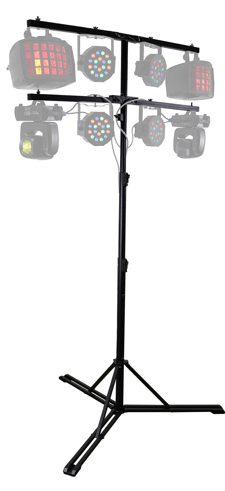Rockville RLS6 11.5 Ft Foldable Lighting Tree Stand w/Flat-Base Legs+Carry Bag