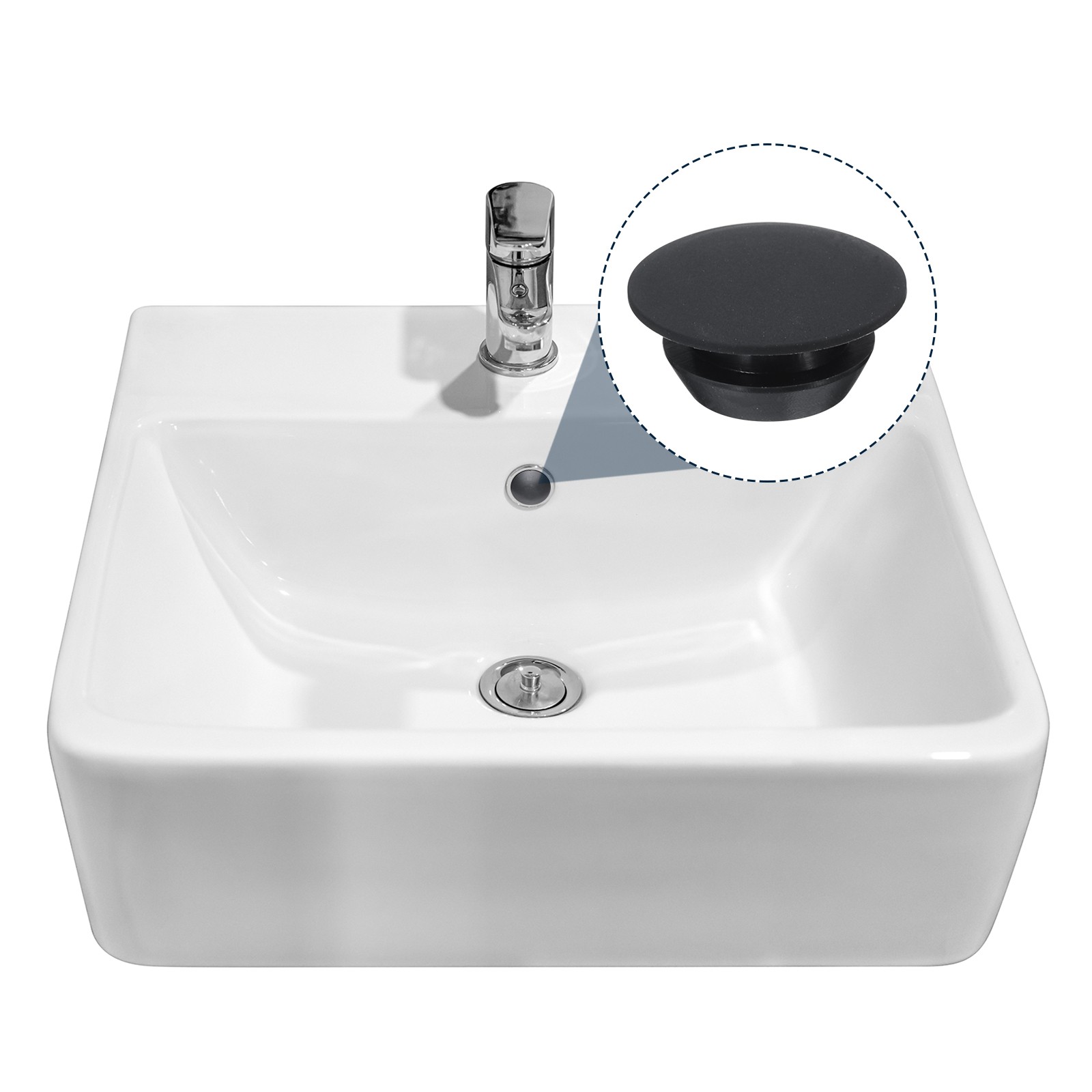 10pcs Hole Plug 1/2 Inch (12mm) Button Plugs Fit for 9mm Hole Black