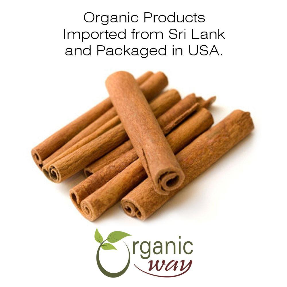 Organic Way True Ceylon Cinnamon Powder - Organic, Kosher & USDA Certified