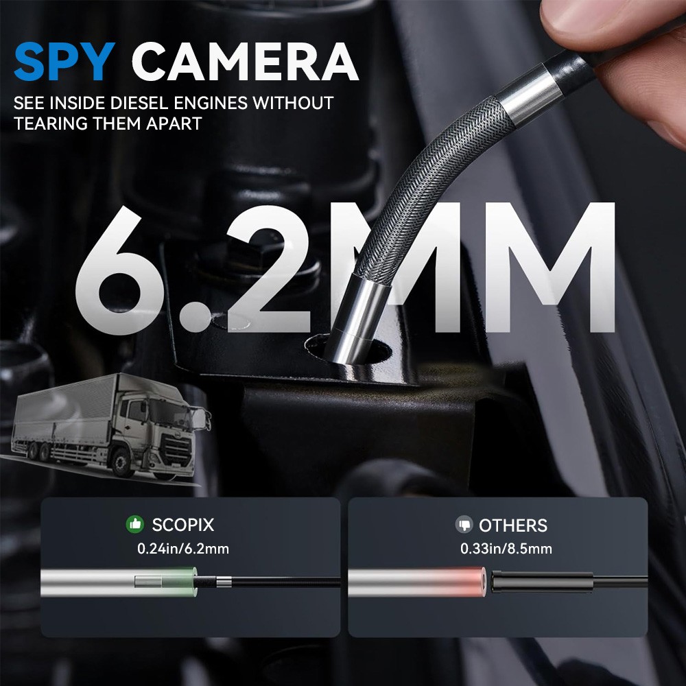 SALE! Endoscope 2-Way 360° Inspection Camera Articulating Borescope Semi Rigid