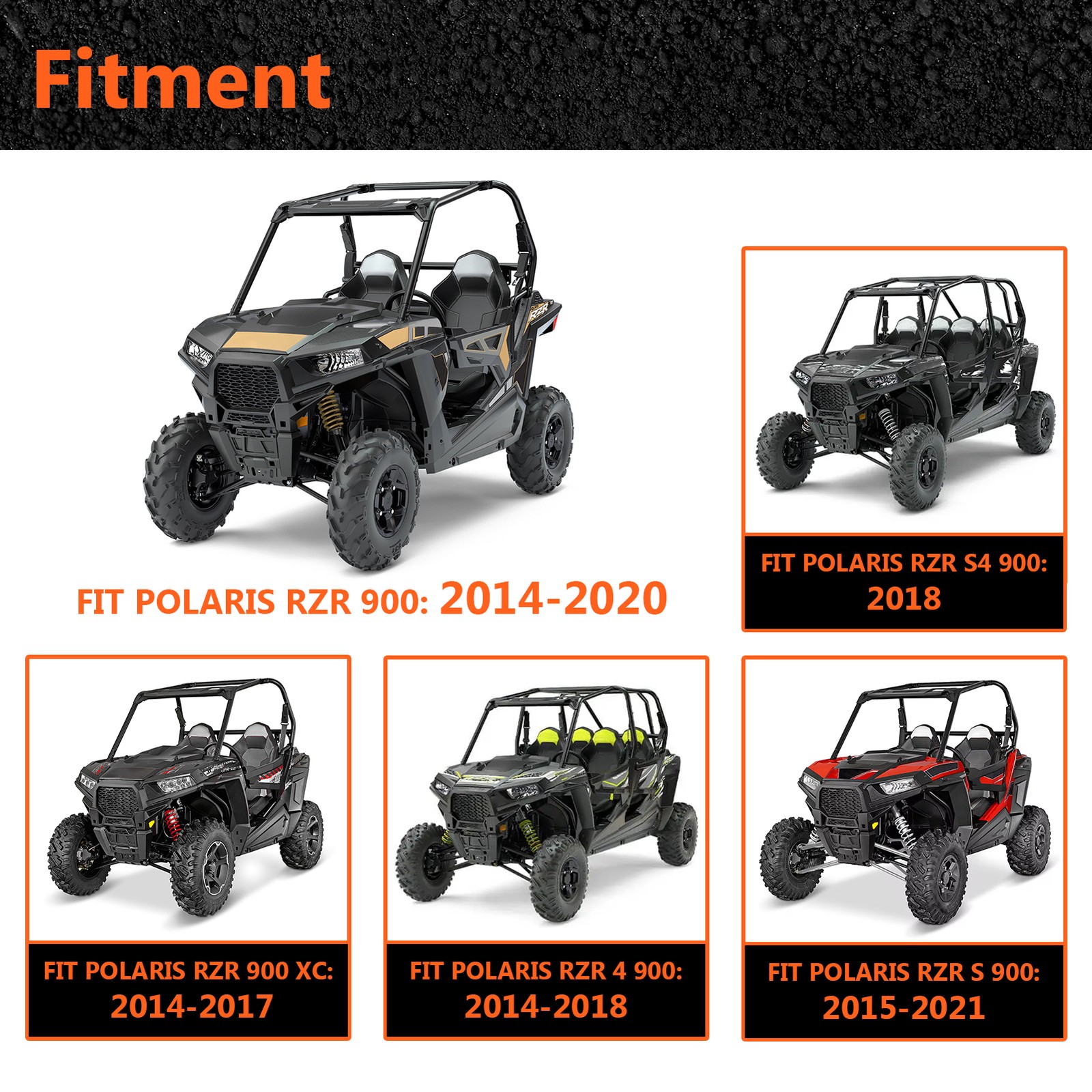 HDPE Front & Rear A-Arm Bushing Kit For Polaris RZR 900/4 900/S 900/S4 900/900XC