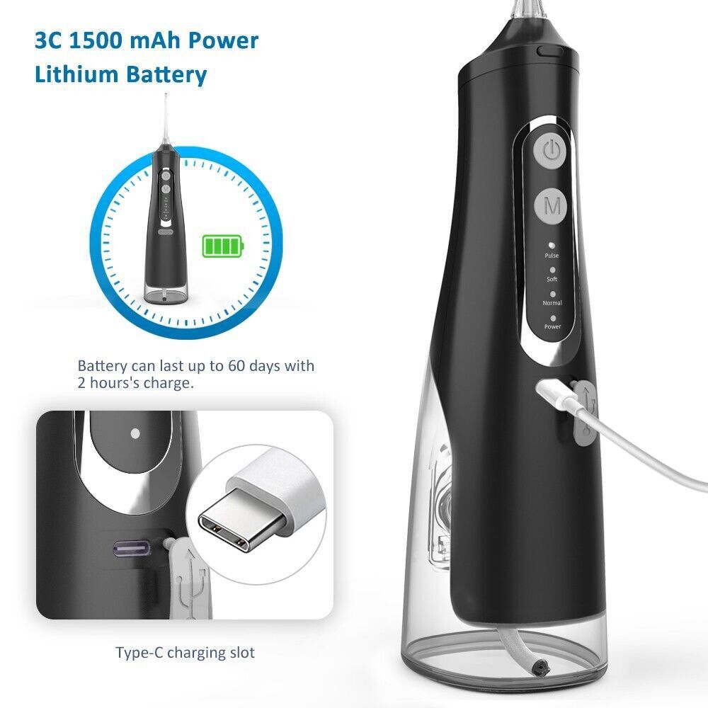 Cordless Water Flosser Dental Oral Irrigator Travel Teeth Cleaner Floss Pick NEW