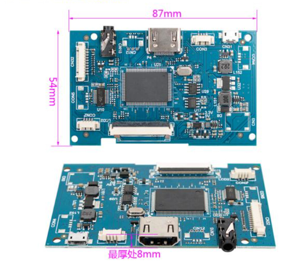 5V LVDS TTL RGB display secondary screen expansion HDMI audio board driver board