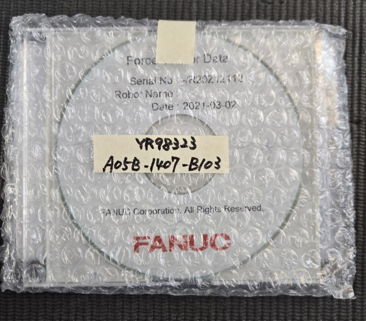 FANUC FORCE SENSOR FS-40iA WITH CALIBRATION DOCUMENT (A05B-1407-B103)