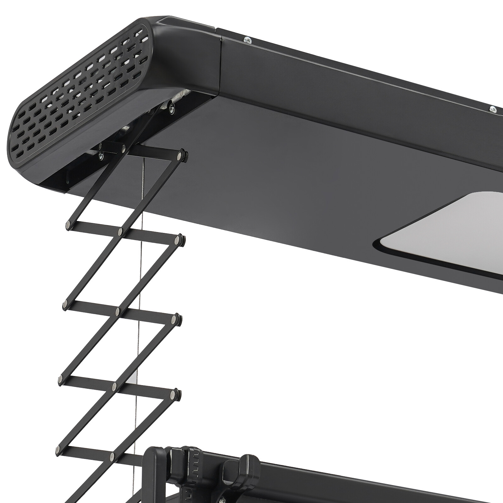 Wall and Ceiling Clothesline, Electrical Drying Rack w/ 8 Rod & Light Up Lamps