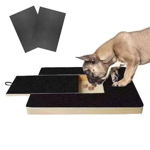Dog Scratch Board with Treat Box | Calming Nail Trim Pad | Wood Stress Free Dog