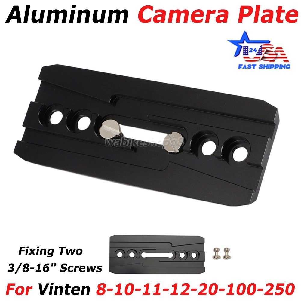 5 1/2 x 2.3 inch CAMERA Plate W/ 3/8-16" Screws For Vinten 8-10-11-12-20-100-250