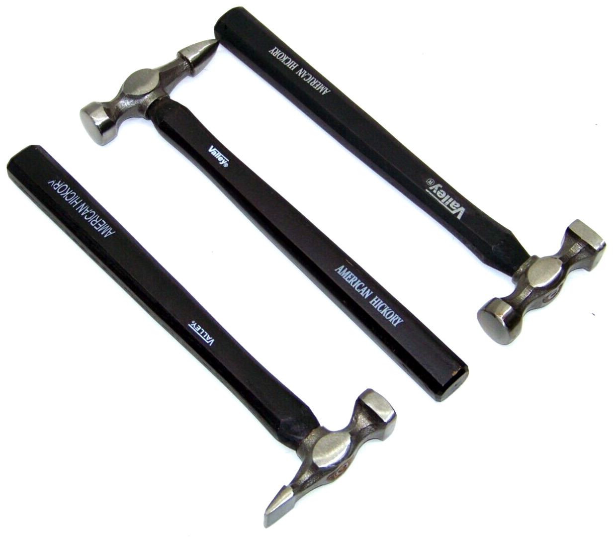 3pc set body fender Hammer cross pein bumping Pick End hammers w/hardwood handle