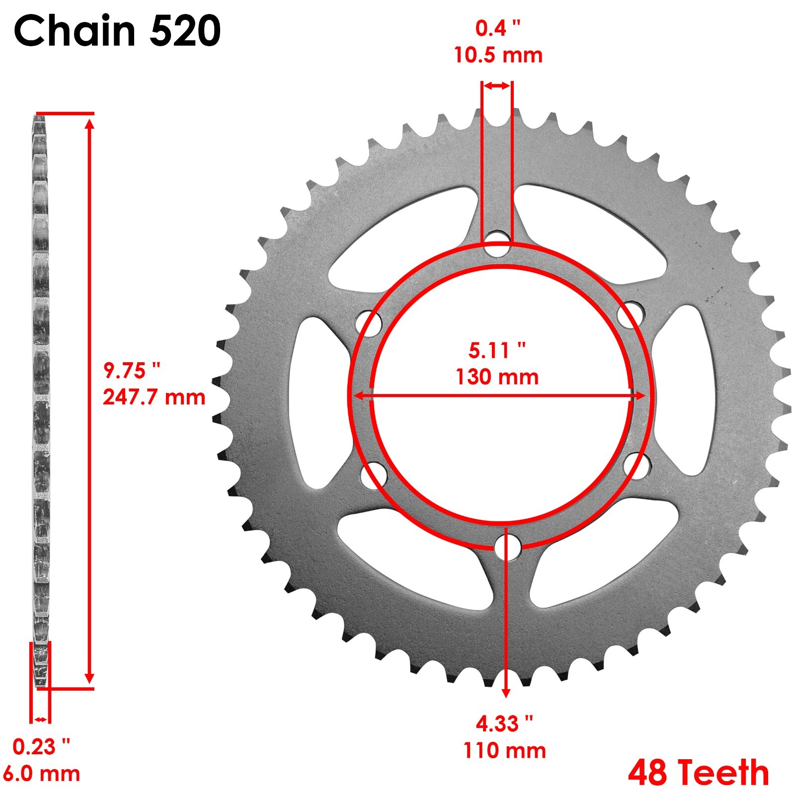 Golden O-Ring Drive Chain & Sprockets Kit for Yamaha R6 YZF-R6 2003 2004 2005