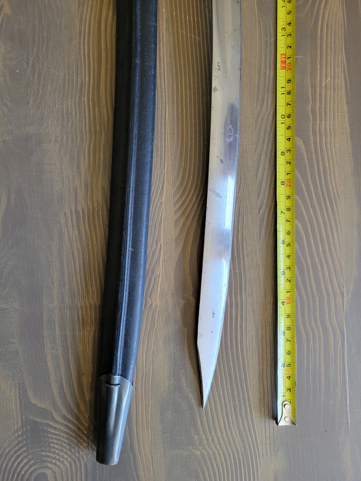 Custom Made Civil War Style Short Sword with Sheath, Used