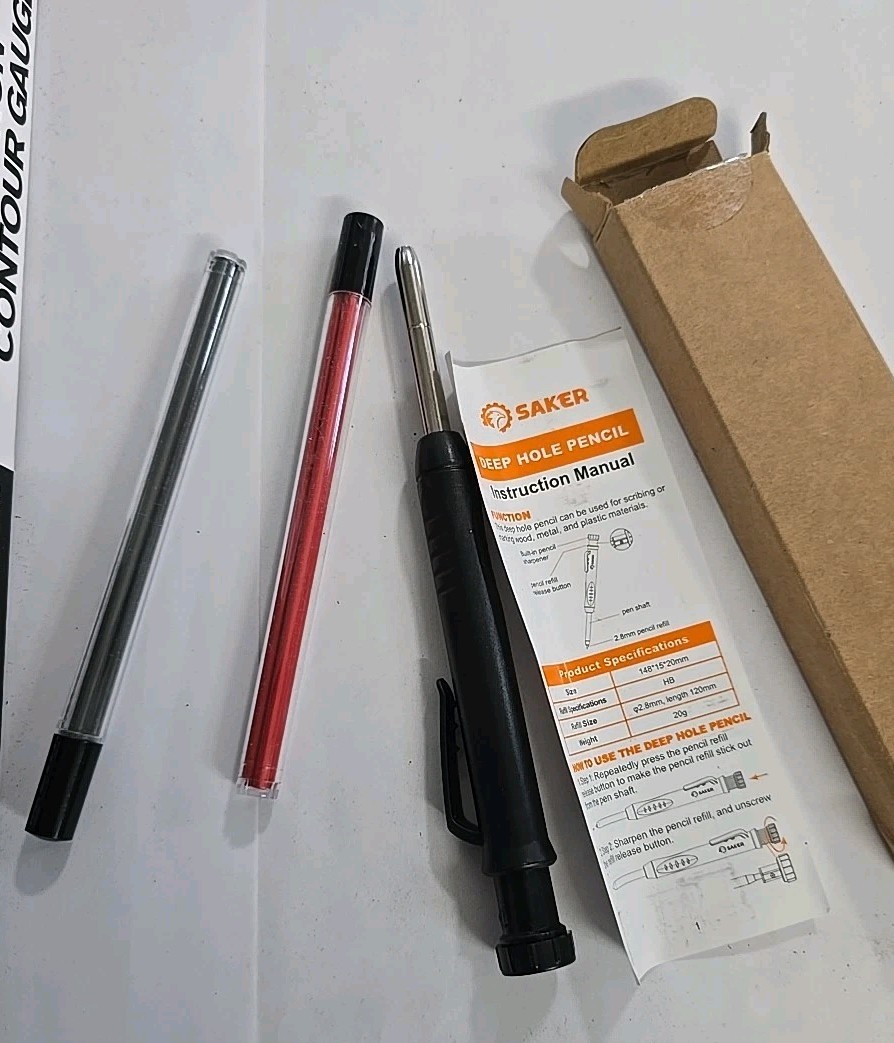 X Saker Connection Contour Gauge (10 Inch) Profile Tool With Hole Pencil