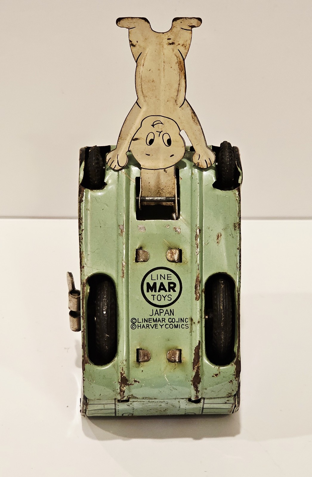 L"CASPAR THE GHOST TURNOVER TANK" LINEMAR 1960, WIND UP