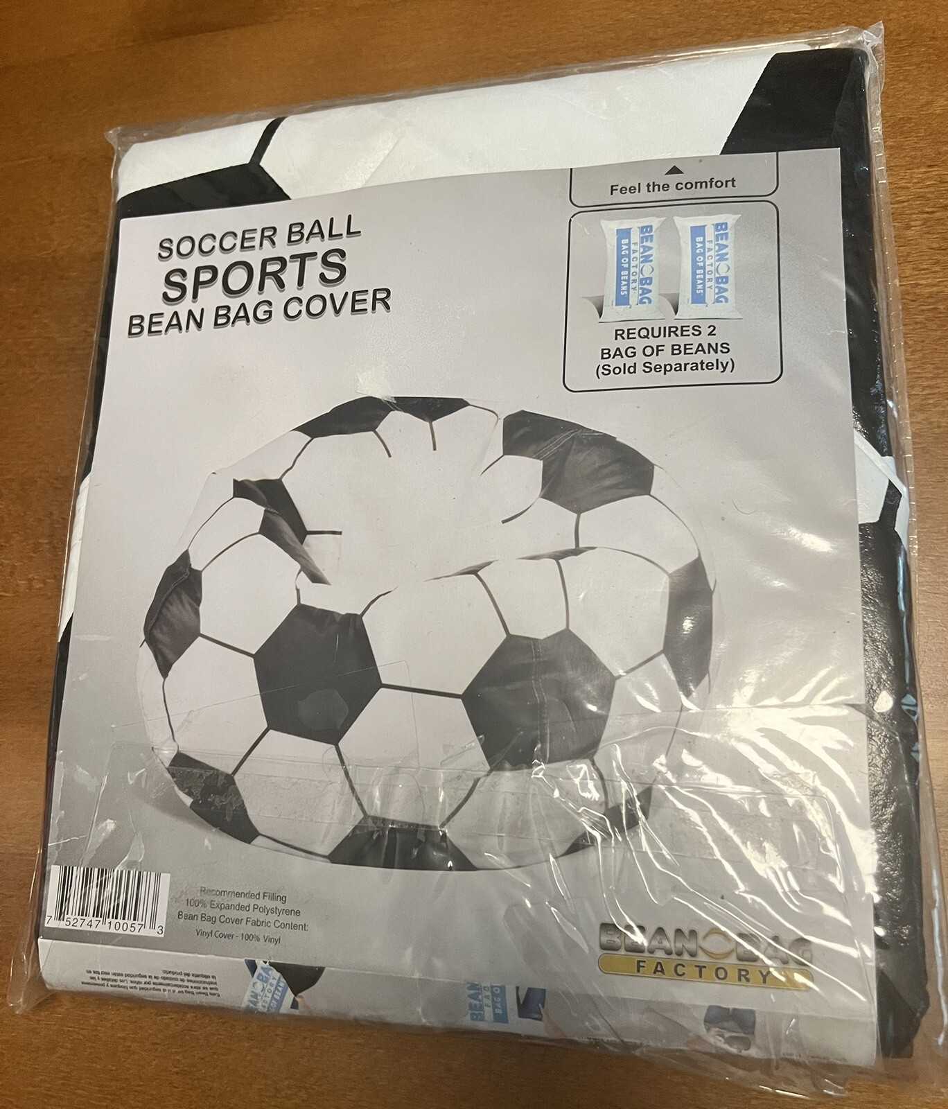 Bean Bag Factory Sports Size Soccer Bean Bag Chair Cover/Skin ONLY NEW NIP