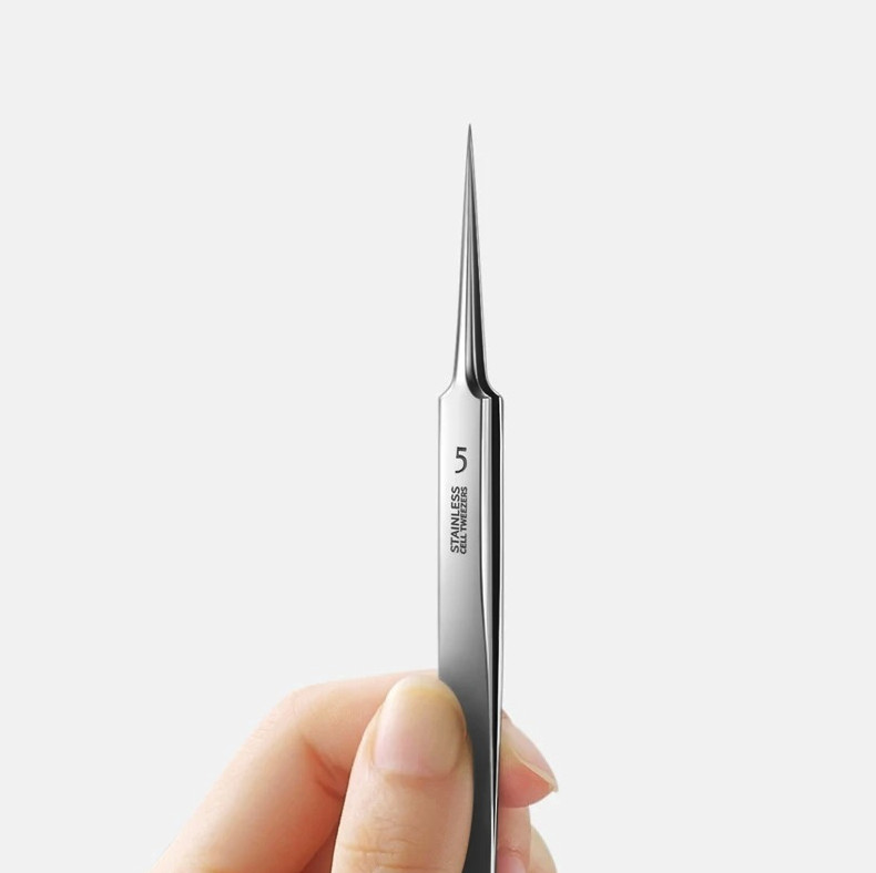 1pc Ultra-Fine Blackhead Clip Tweezers Stainless Steel Pimple Extractor - NEW