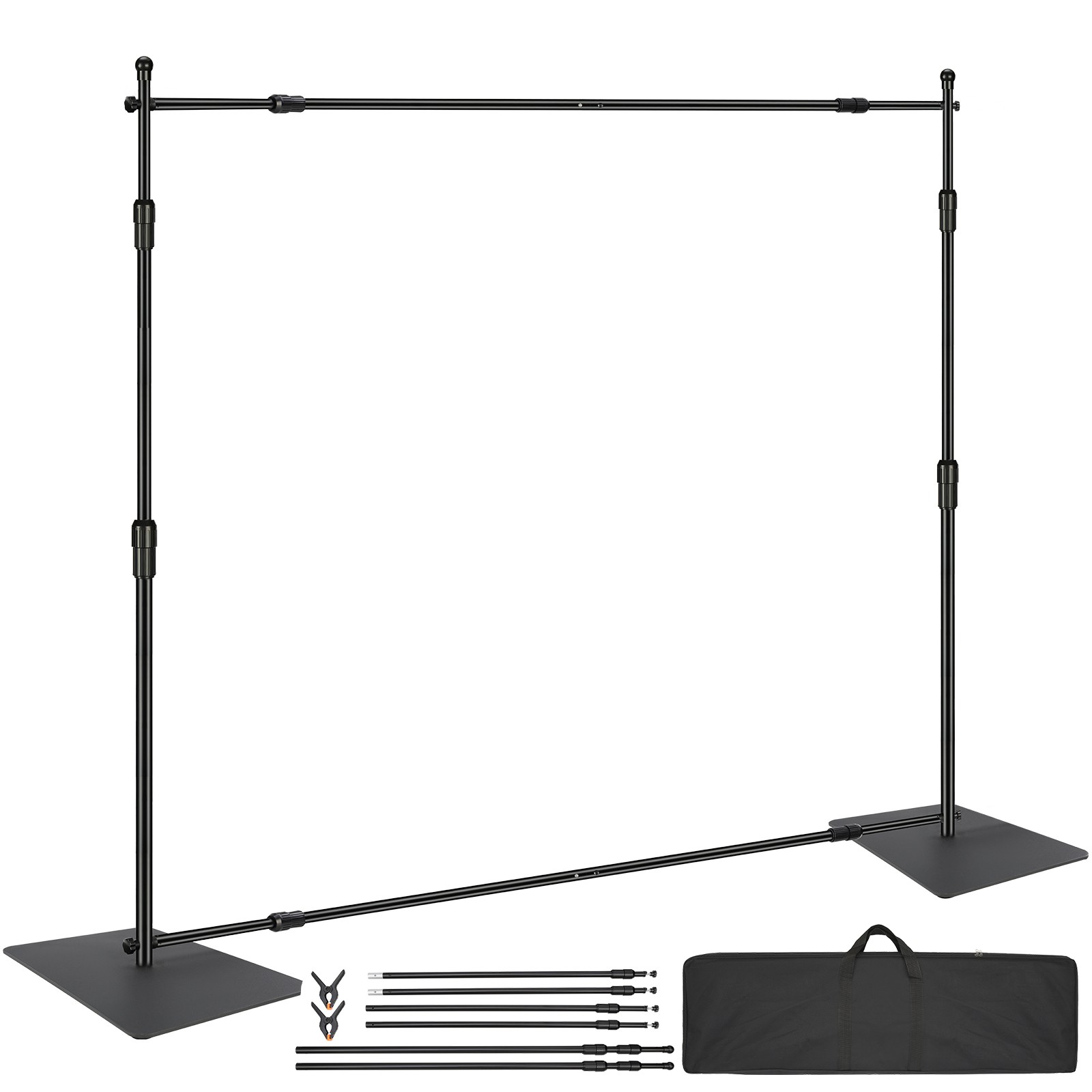 10x10 ft Backdrop Stand Pipe and Drape Kit Heavy Duty Carbon Steel Base Banner