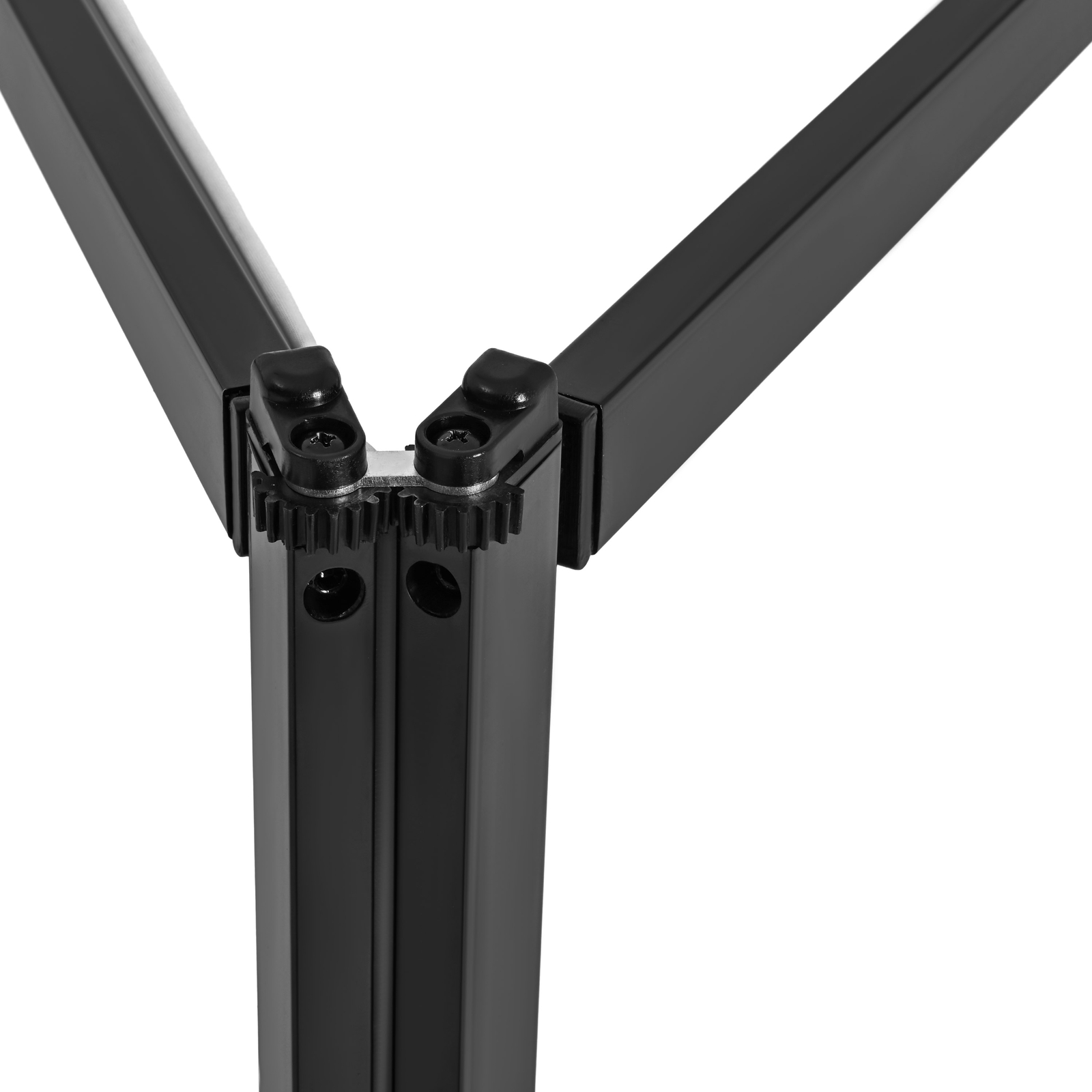 48"x25" White Black DJ Event Facade Scrim Metal Frame Booth With Travel Bag Case