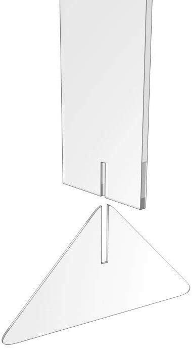 Sneeze Guard 24"W x 16"H Clear Germ Shield Protection Free Standing Desktop