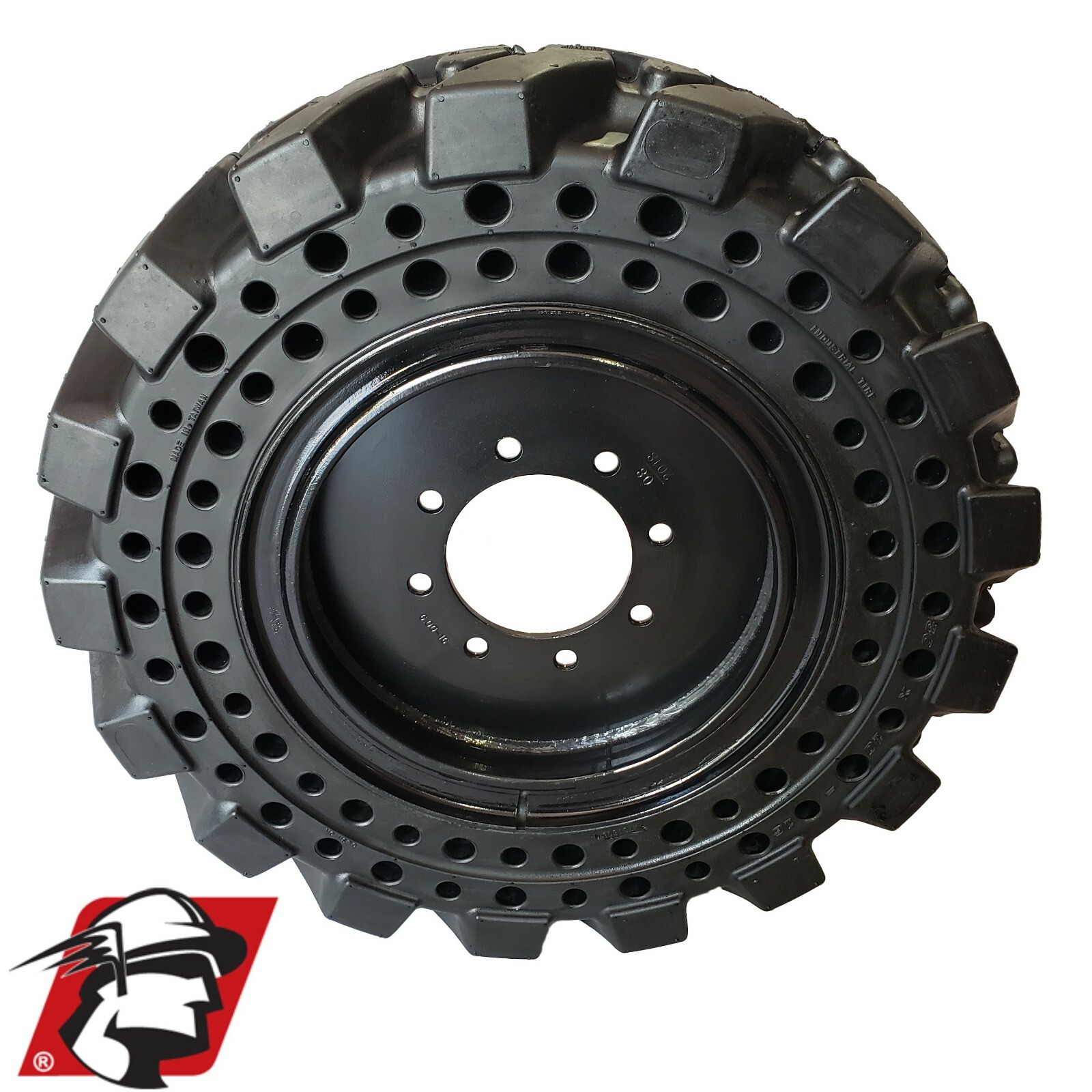 10x16.5 Maximizer GT Solid Tires Flat Proof Set of 4 With Rim for Bobcat