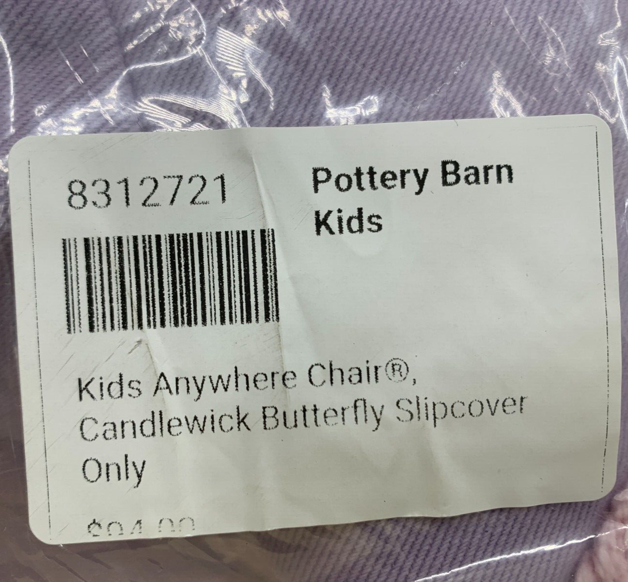 Pottery Barn Kids Anywhere Chair Candlewick Butterfly Slipcover Purple #6762E