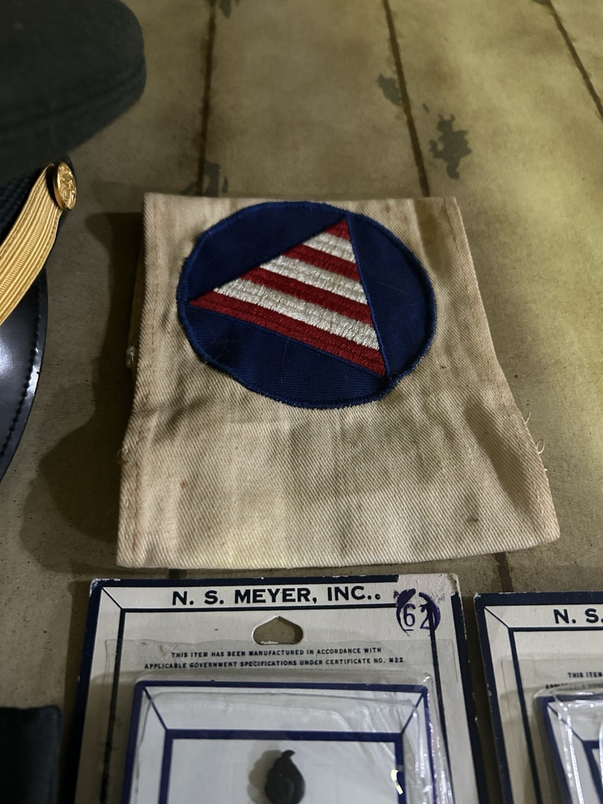 VTG US ARMY Vietnam Era Officer Hat SZ 7 3/8 plus extras