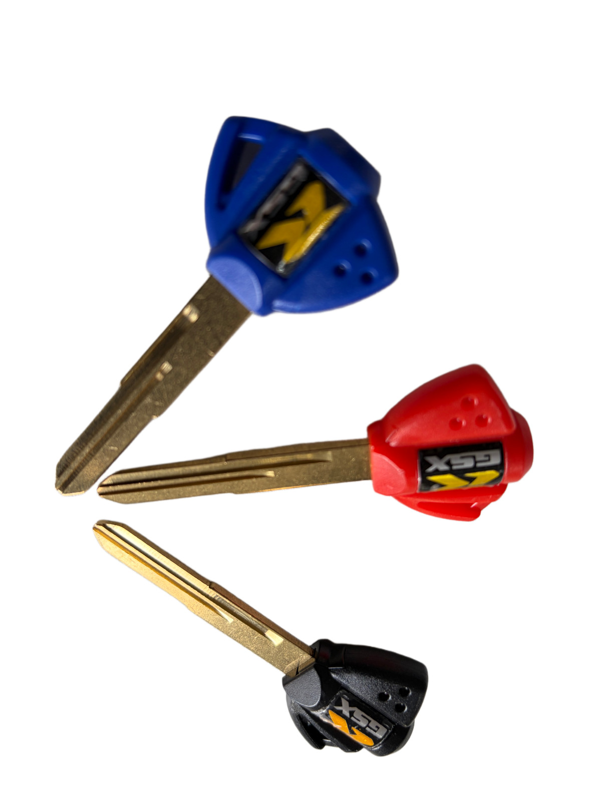 3 PCS Blank Uncut Blade Keys With Key Chian For Suzuki GSXR600 GSXR750 GSXR1000