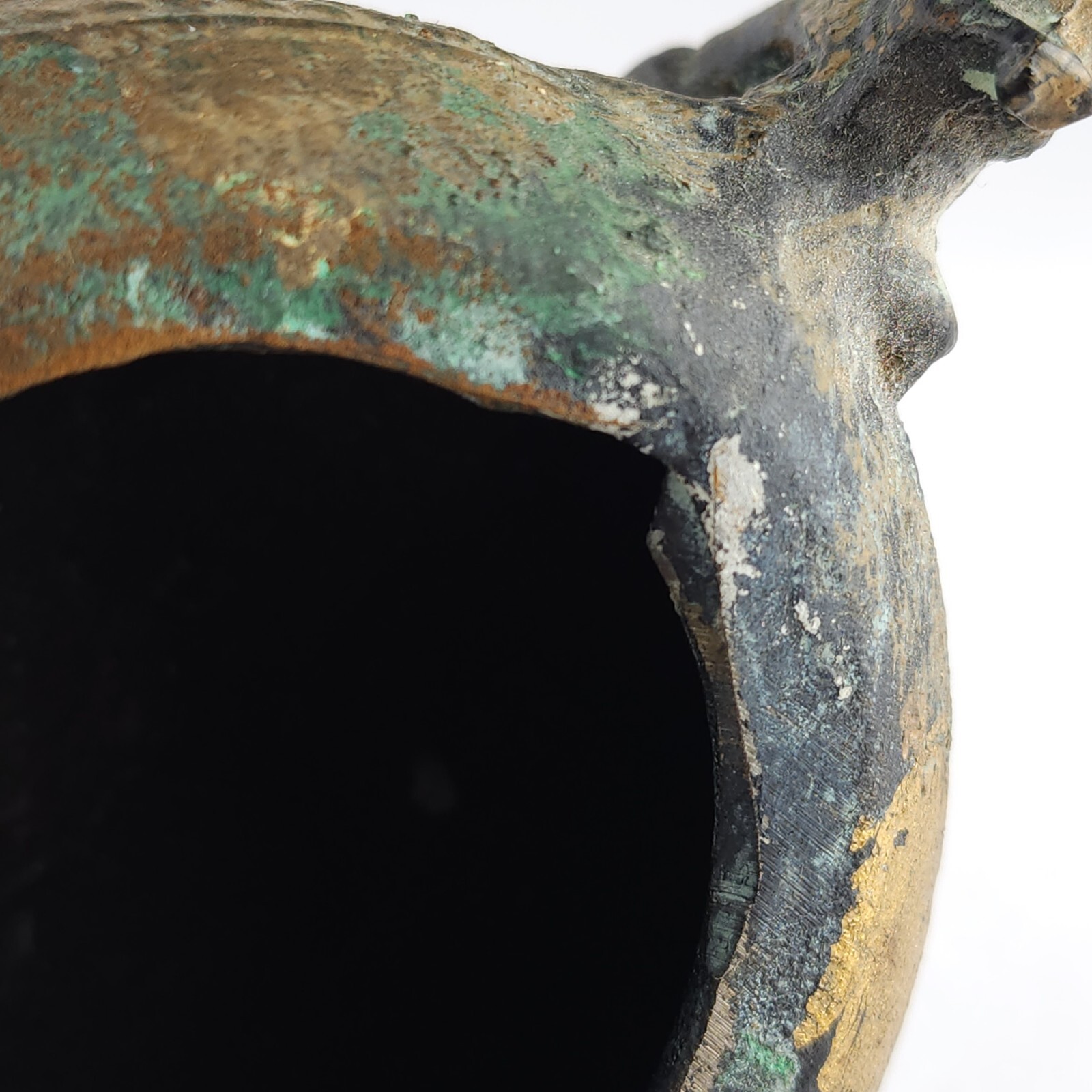 Vintage Metal Censer Lidded Incense Pot w/ Dolphin Chinese Or Japanese Replica