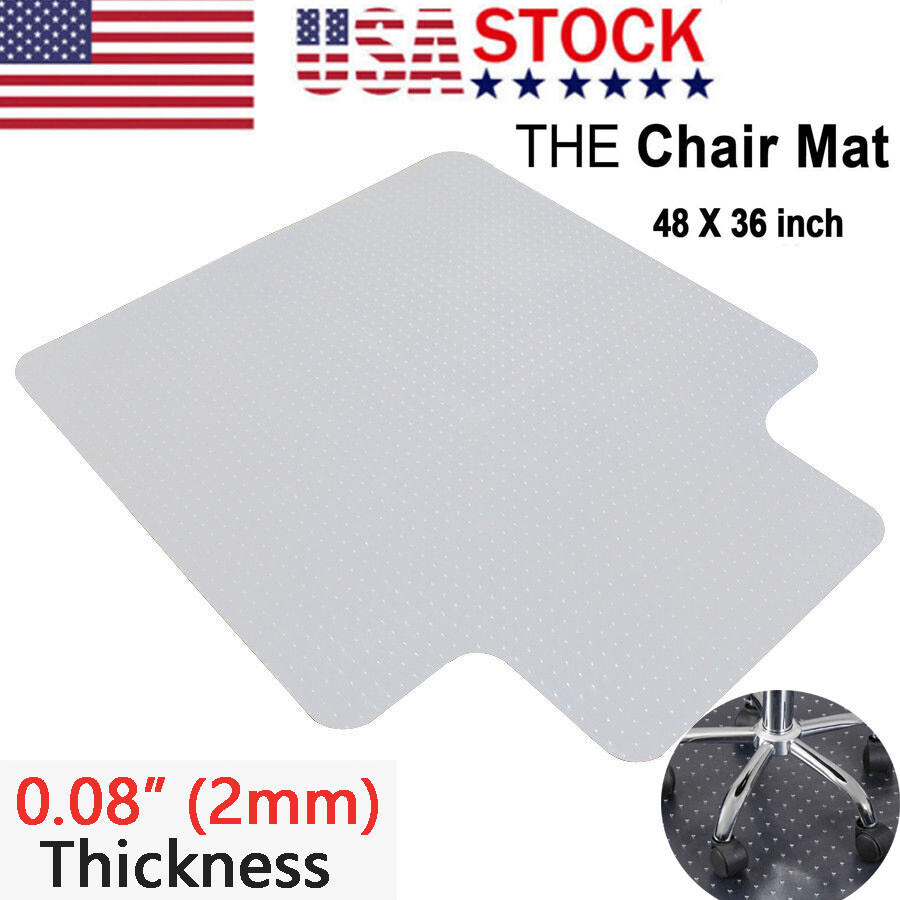 36"x48" Office Chair Mat Computer Desk Chair Mat for Carpet Floor w/Extended Lip