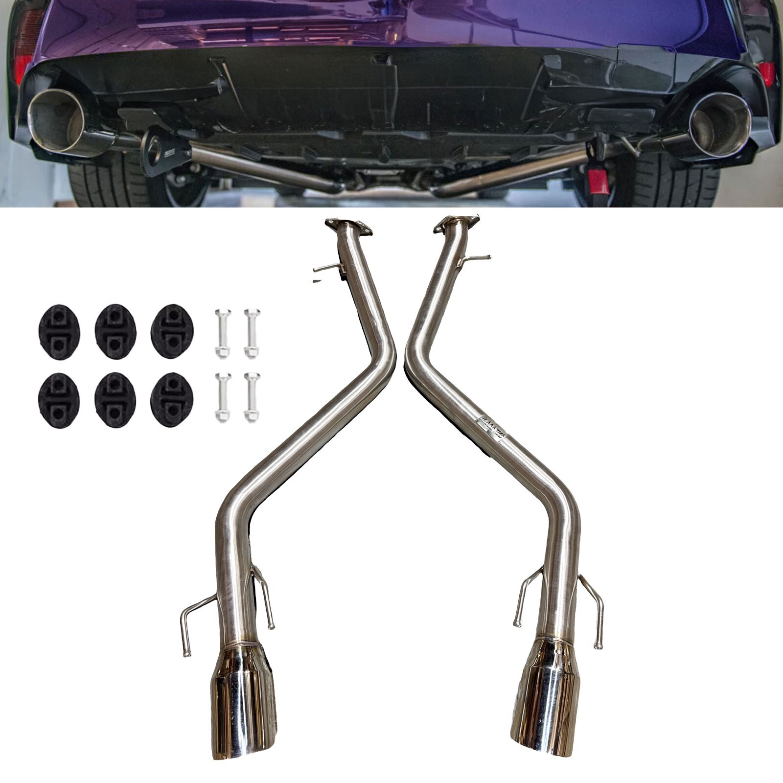 2.5" Axle Back Dual Exit Exhaust for 2021+ Lexus IS300 IS350 304ss Direct Fit US