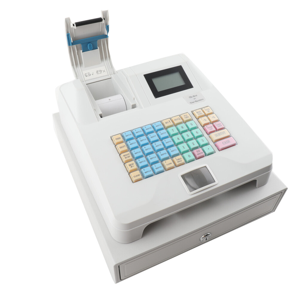8 Digital LED Electronic Cash Register 48 Keys with Thermal Printer for Retail