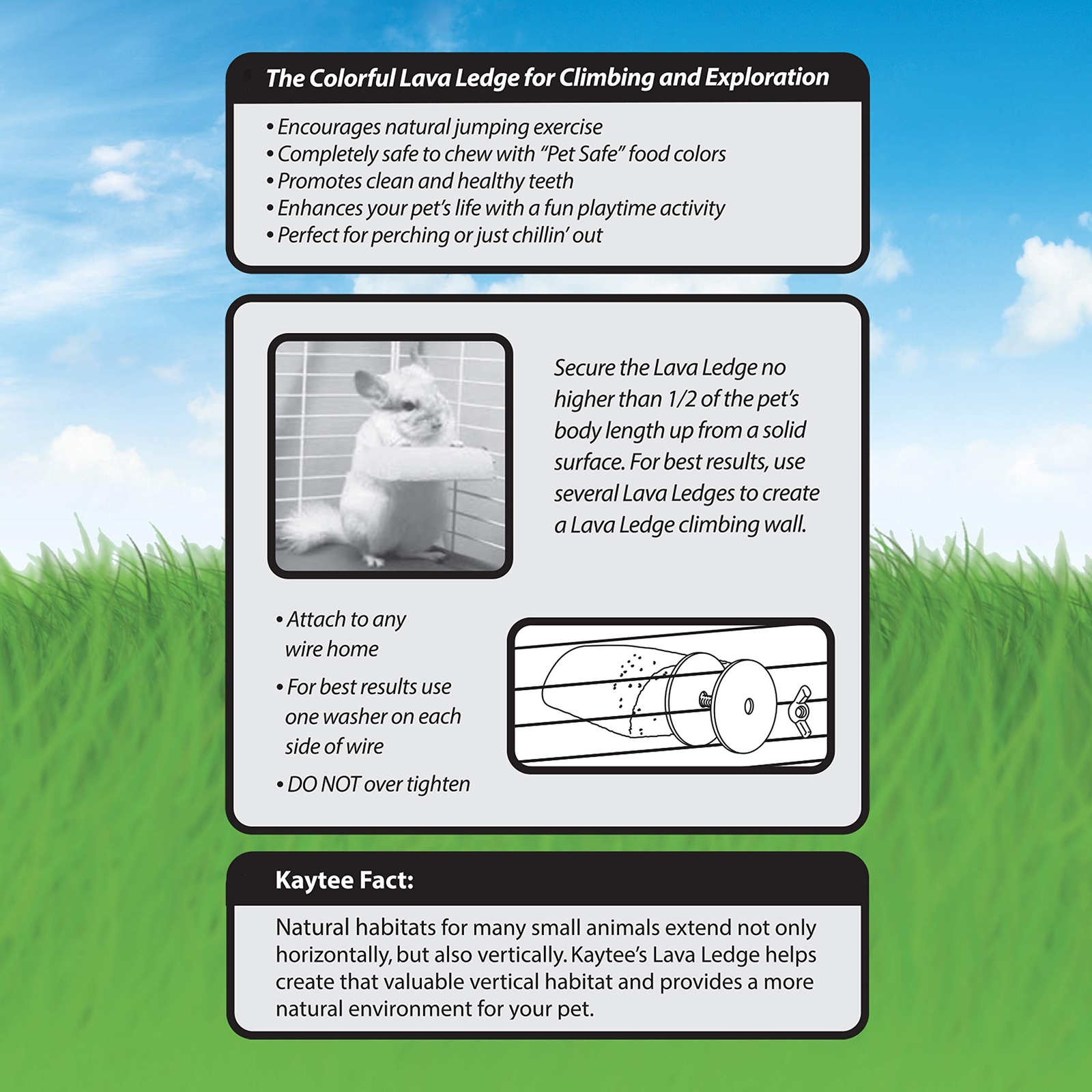 Lava Ledge for Small Pet Animal Wire Habitats