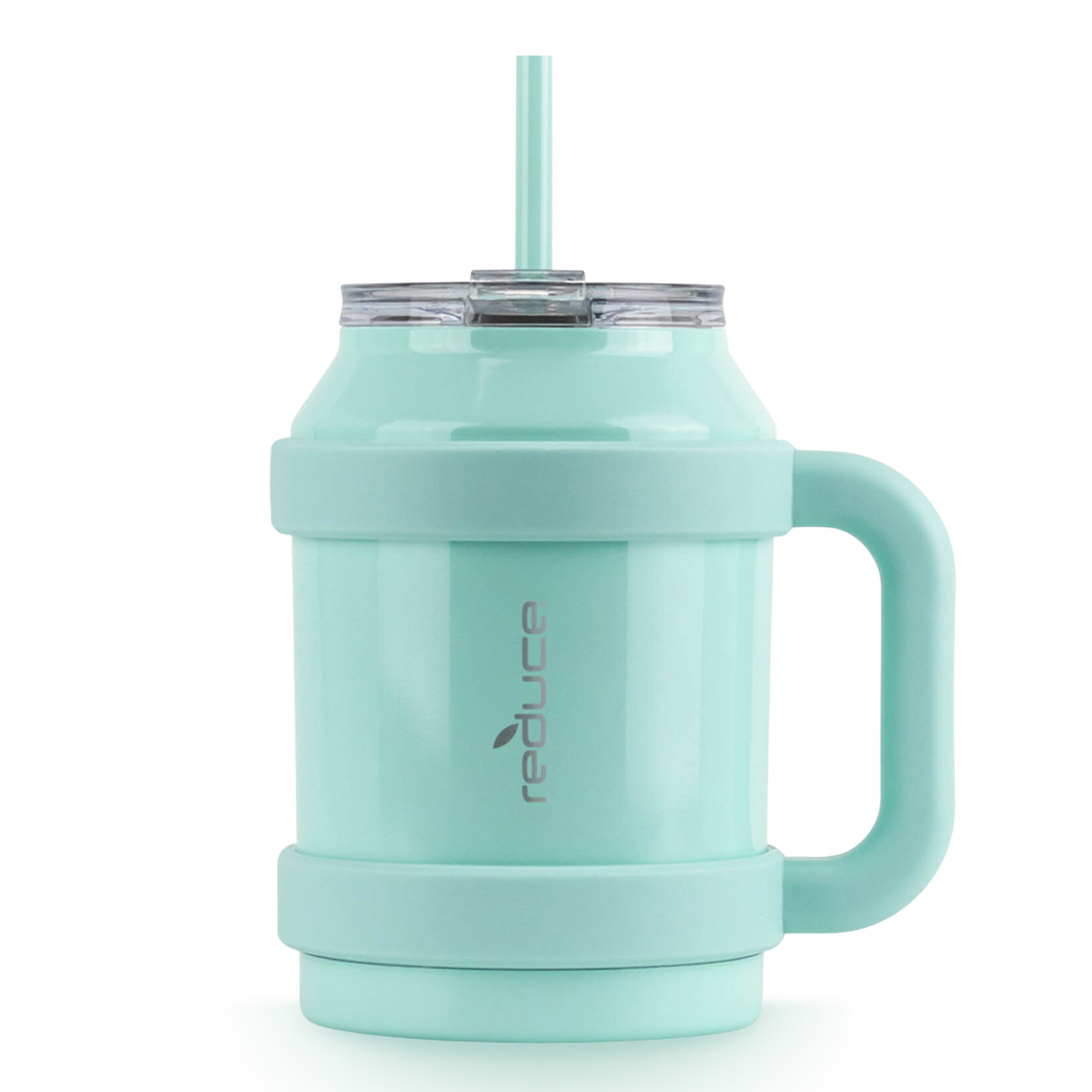 Reduce 50oz Stainless Steel Mug With Straw, Lid & Easy-Carry Handle, Mild Mint