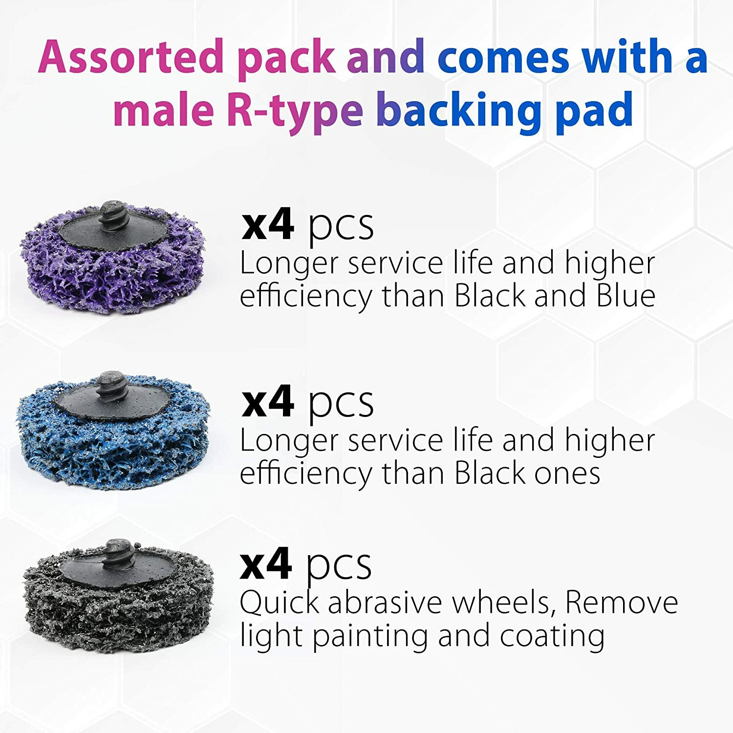 12 PACK 2'' Roloc Strip Disc Wheel Paint Rust Removal Surface Conditioning Discs