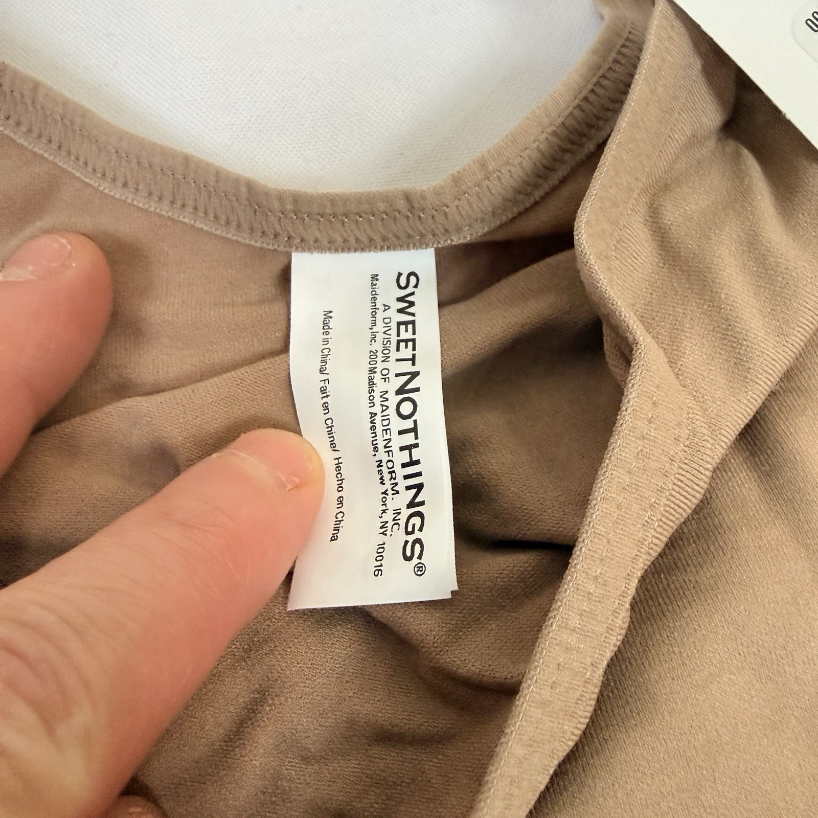 Maidenform Sweet Nothings Long-Length Shapewear Cami Tank Brown S