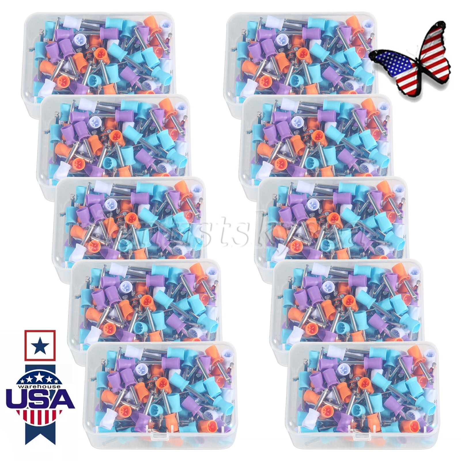 100-1000*Dental Rubber Prophy Tooth Teeth Polish Polishing Cups Latch Type Brush