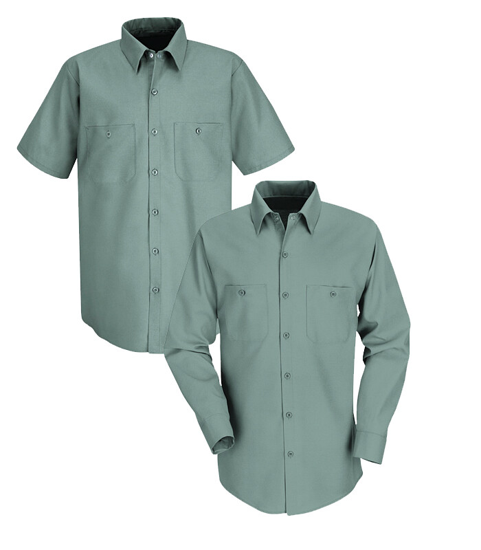 Red Kap Men's Industrial Work Shirt Long Sleeve 2 Pocket Uniform