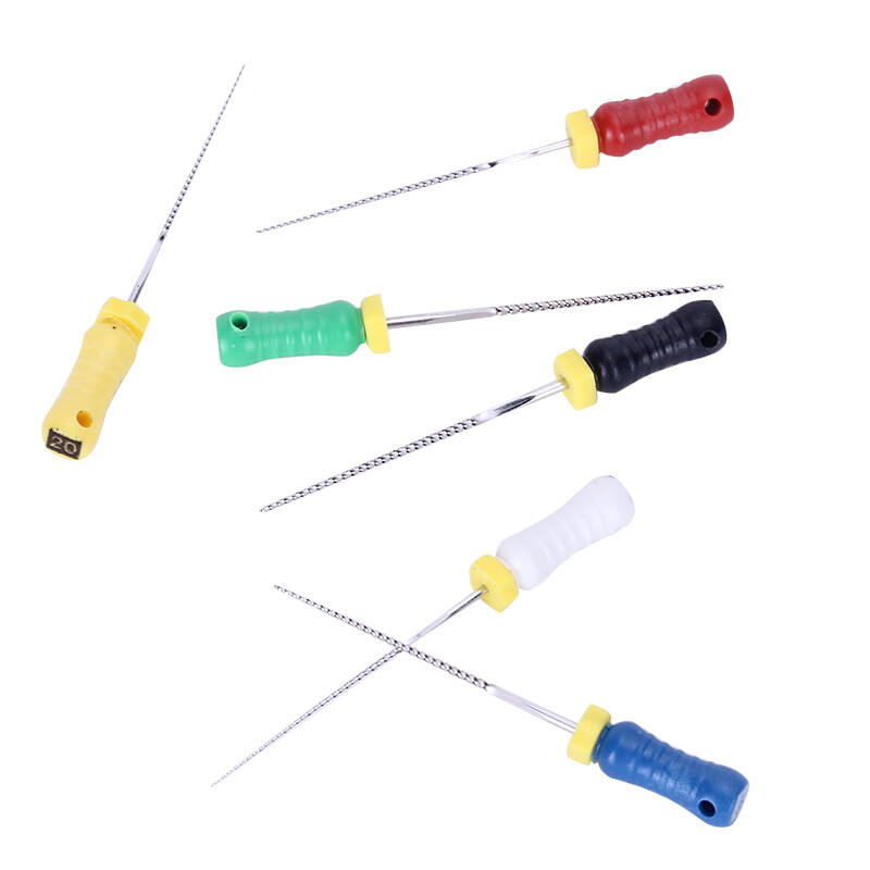 AZDENT Limas de endodoncia manual dental K-Files acero inoxidable 21/25mm