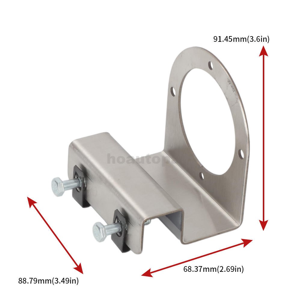 2 x 90* Downward Facing Frame Bracket Stainless For Watermelon Glass Lights LED