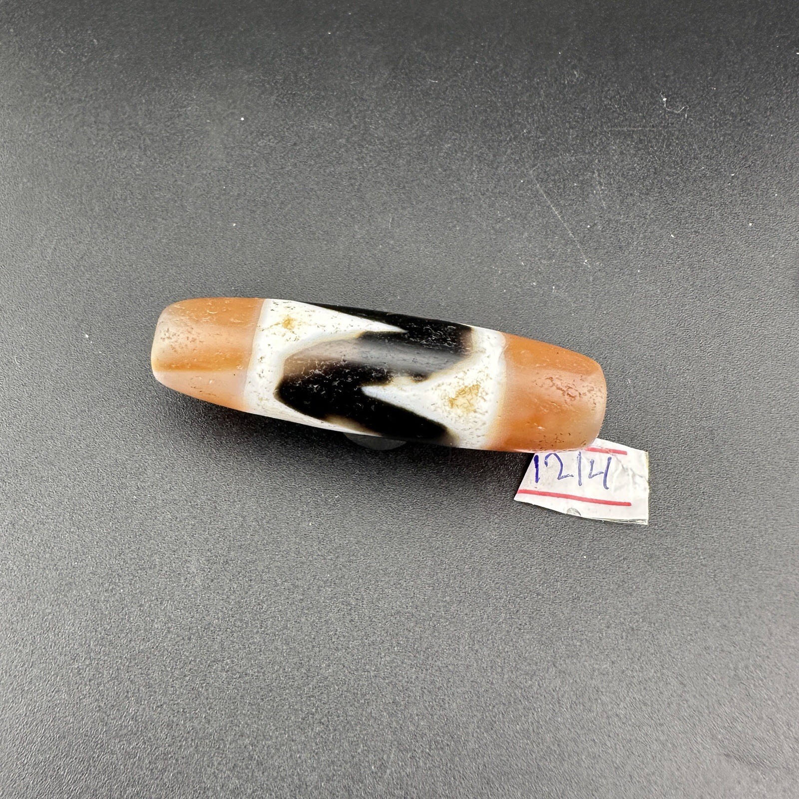 Indo Tibetan Himalayan Agate Dzi Amulet Prayer Pendant Bead Rare