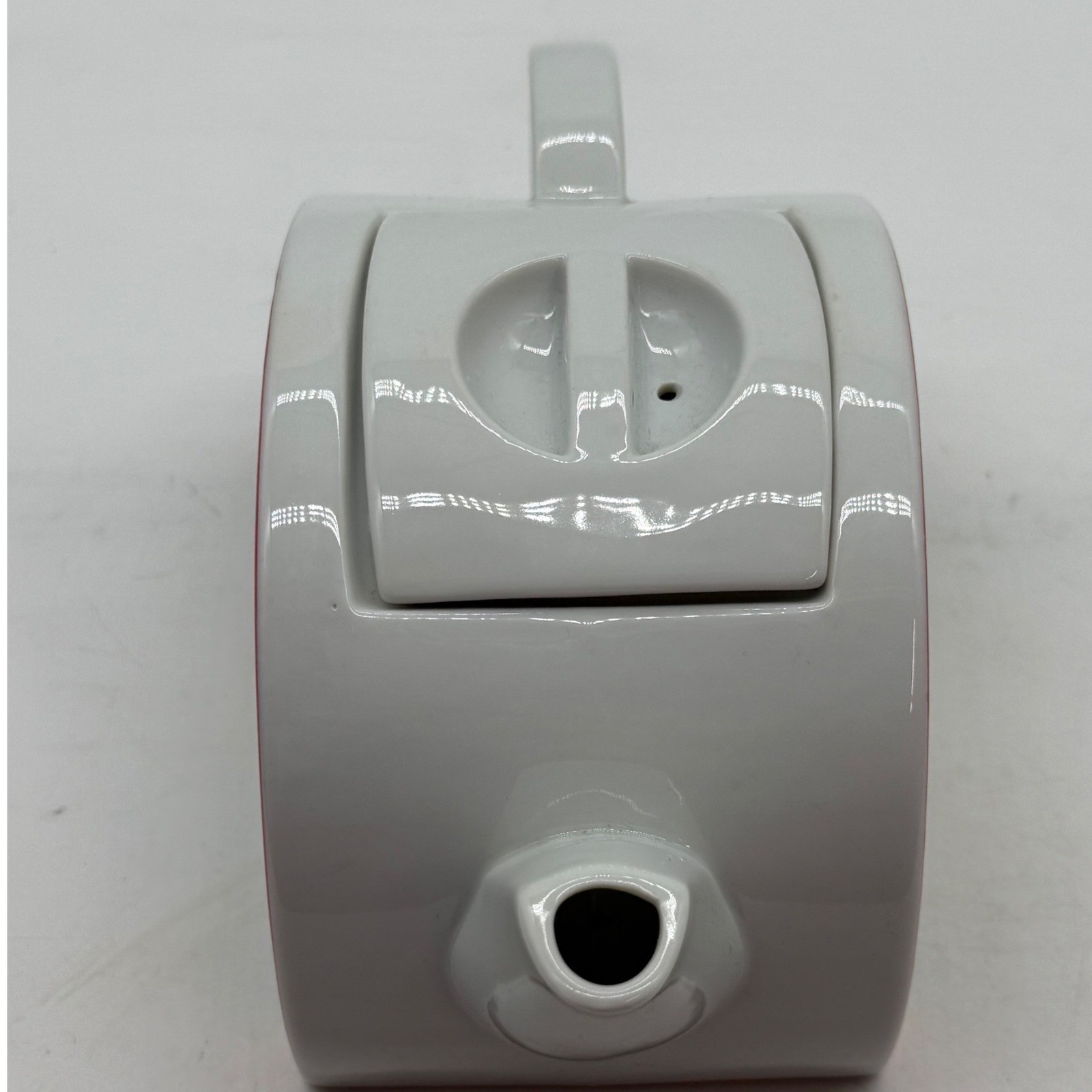 Vtg 80s Rainbow Landscape Ceramic Teapot Semi Circle Pop Art Novelty Kitsch