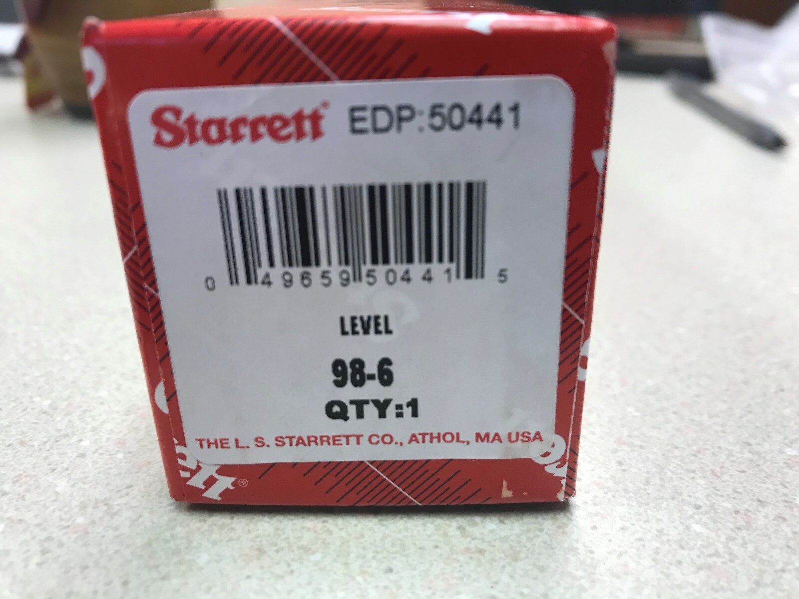 6" MACHINIST LEVEL STARRETT 98-6 / #50441 - NEW IN BOX - USA!