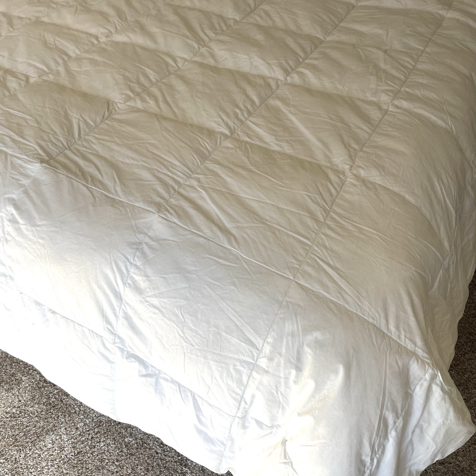 Ikea Honsbar Down Duvet Insert Full Queen Size White 86"x102" Baffle Quilted