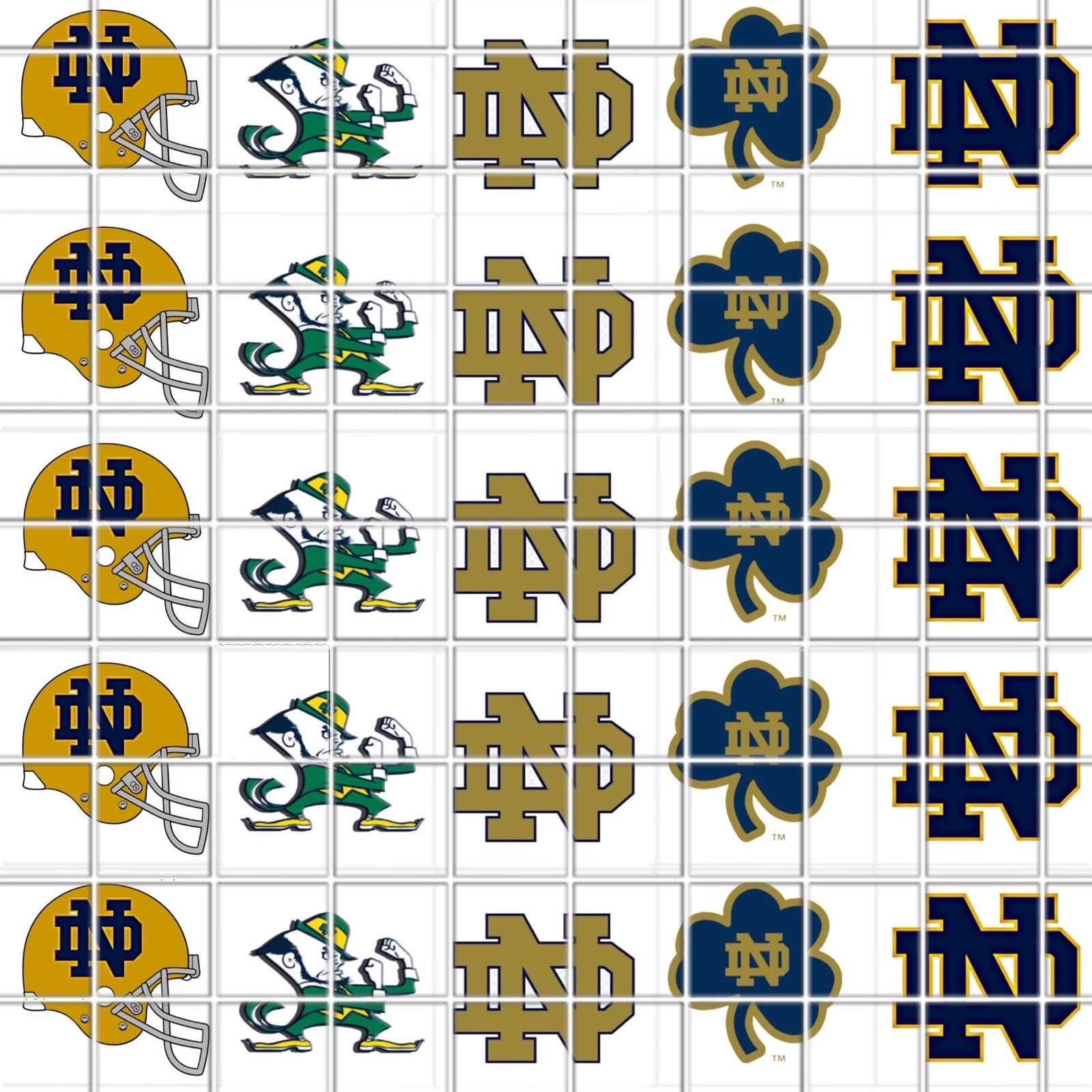 Notre Dame Waterslide Finger Nail Decals Set Of 50 Ins Bonus Inc.