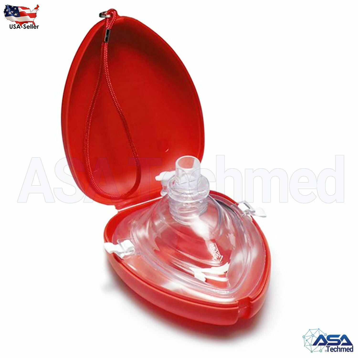 5 Pocket CPR mask in Hard Case - Mask w/O2 with Gloves