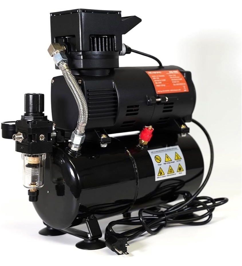 Cool Tooty Quiet Airbrush Compressor by NO-NAME Brand w/ air tank oilless design