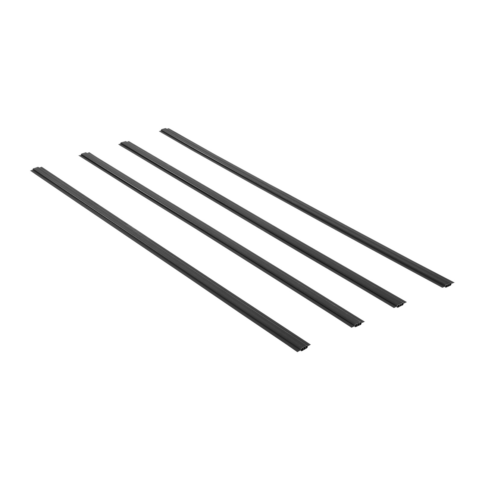 Chain Link Fence Privacy Slats Double-Wall with Wings for 6' High Fence Black