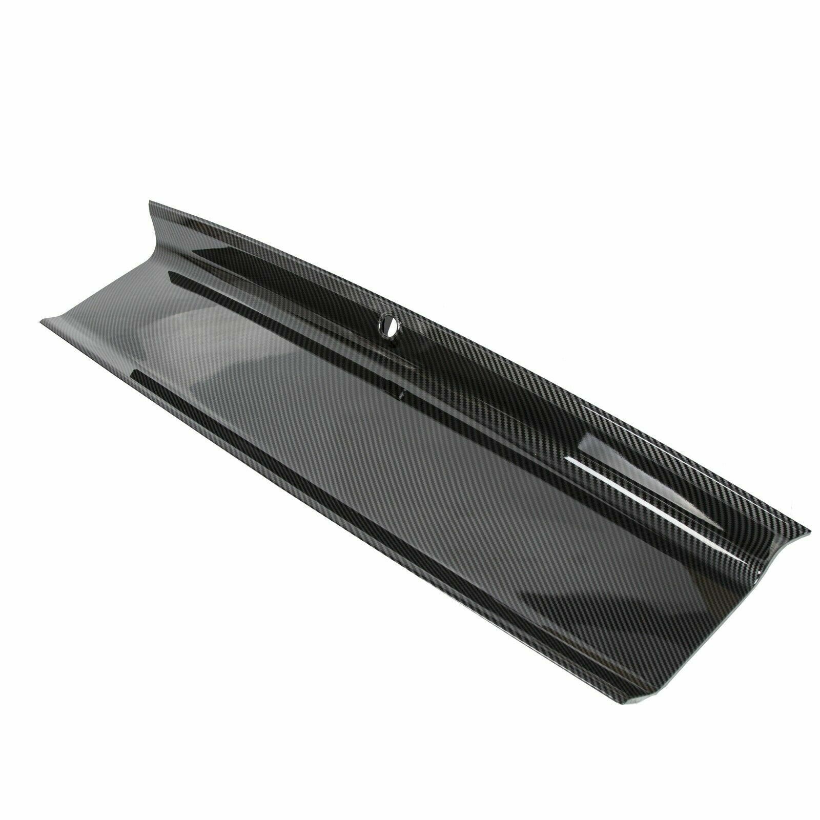 Carbon Fiber Look Rear Trunk Panel Decklid Trim Cover For Ford Mustang GT 15-23