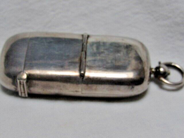 Antique English Sterling Match Safe & Coin Holder